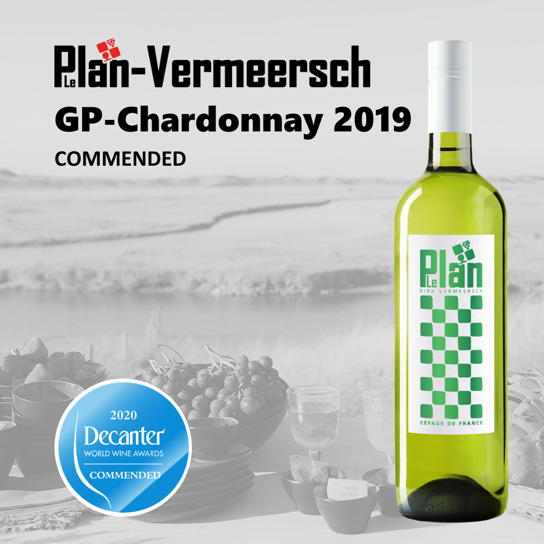 Boottle vin blanc GP-Chardonnay carafe vin mondial awards commended