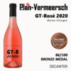 Bottle wine blend Grenache Mourvèdre GT-Rose bronze medal Decanter LePlan-Vermmersch